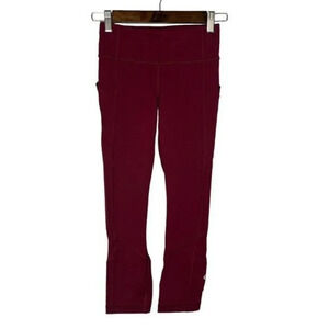 Lululemon Pace Rival Crop Ruby Wine Red 2